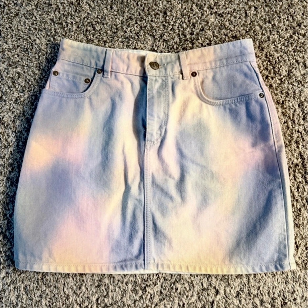 Ganni Pastel Gradient Mini Skirt